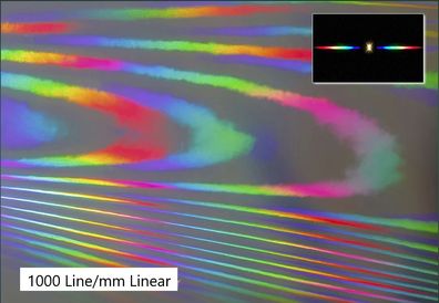 Beugungsgitter Optisches Gitter Diffraction Grating Sheet Linear 1000 lines/ mm