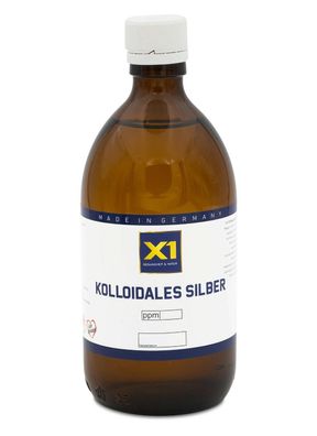 Kolloidales Silberwasser 50 ppm 500ml mit Herstelldatum! + Made in Germany