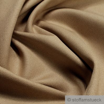 Stoff Baumwolle Panama beige gebürstet breit Polsterstoff 37.000 Martindale