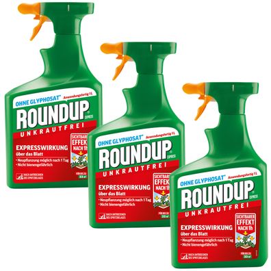 3 x Roundup® Express Spray, 1 Liter
