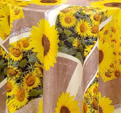 PVC Tischdecke Sunny 2 Wachstuch • Breite & Länge wählbar • Sonnenblume gelb