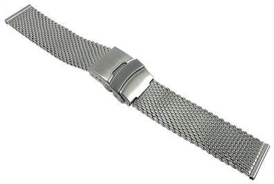 Edelstahl Armband 20mm Uhrenarmband Druckknopf Dreifach Schließe Neu Timex Iq 