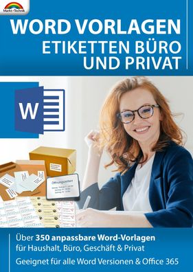 Word Vorlagen Etiketten - Büro oder privater Einssatz - PC Download Version