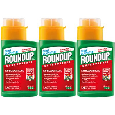 3 x Roundup® Express Konzentrat, 250 ml