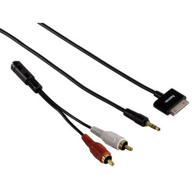 Hama AudioKabel Adapter AUX 3,5mm Klinke 30Pin für Apple iPhone 4S 4 3GS iPod