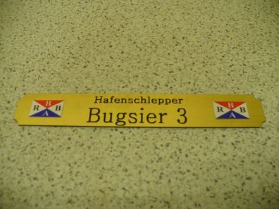 Kleines Namensschild für Modellständer - Bugsier 3