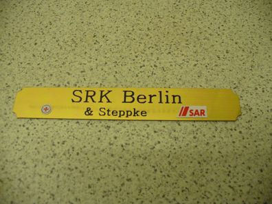 Kleines Namensschild für Modellständer - SRK Berlin