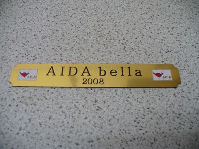 Kleines Namensschild für Modellständer - AIDA bella