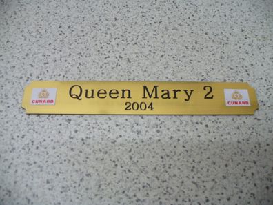 Kleines Namensschild für Modellständer - Queen Mary 2