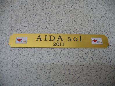 Kleines Namensschild für Modellständer - AIDA sol