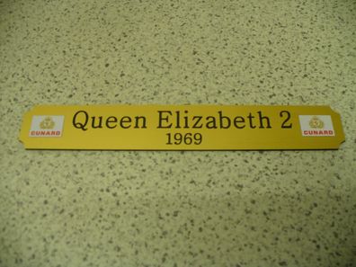 Kleines Namensschild für Modellständer - Queen Elisabeth 2