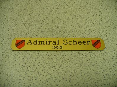 Kleines Namensschild für Modellständer - Admiral Scheer