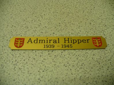 Kleines Namensschild für Modellständer - Admiral Hipper