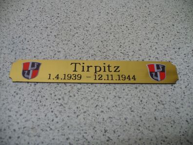 Kleines Namensschild für Modellständer - Tirpitz