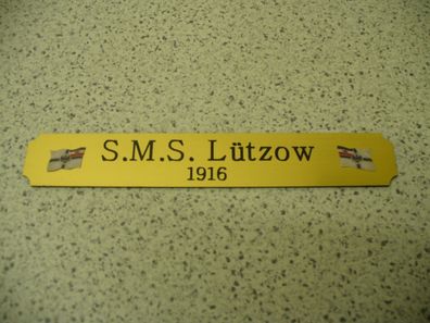 Kleines Namensschild für Modellständer - SMS Lützow