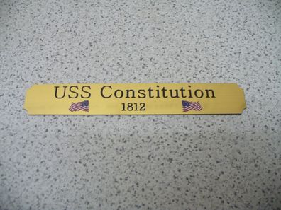 Kleines Namensschild für Modellständer - USS Constitution