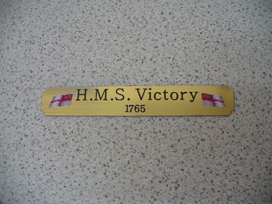 Kleines Namensschild für Modellständer - HMS Victory