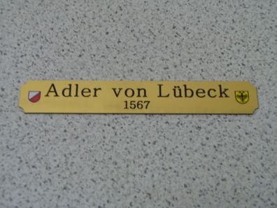 Kleines Namensschild für Modellständer - Adler von Lübeck