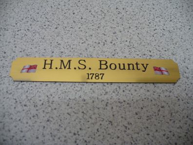 Kleines Namensschild für Modellständer - HMS Bounty