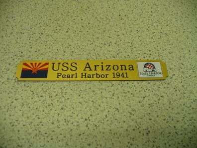 Kleines Namensschild für Modellständer - USS Arizona