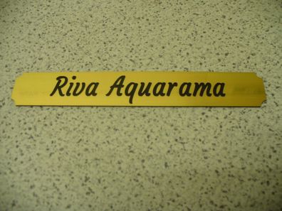 Kleines Namensschild für Modellständer - Riva Aquarama