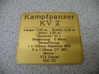 Namensschild für Modellständer oder Diorama - KV2