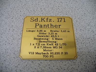 Namensschild für Modellständer oder Diorama - Panther