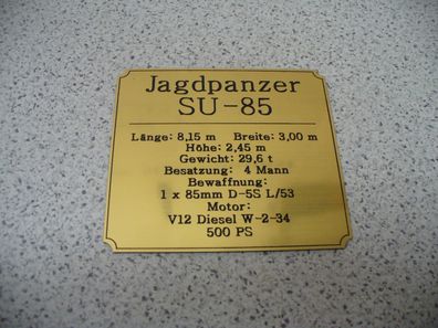 Namensschild für Modellständer oder Diorama - SU 85