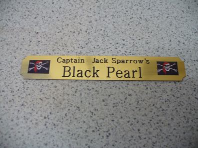 Kleines Namensschild für Modellständer - Black Pearl
