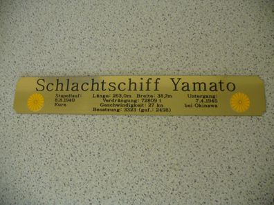 Namensschild für Modellständer mit Daten - Yamato