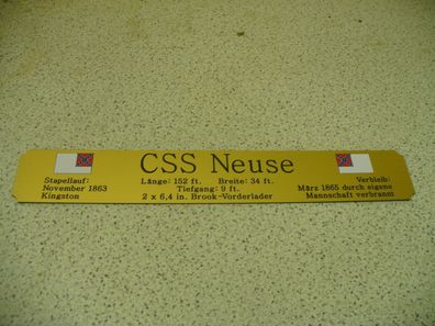 Namensschild für Modellständer mit Daten - CSS Neuse