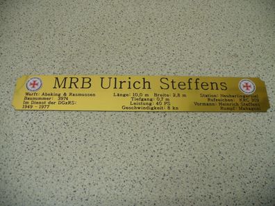 Namensschild für Modellständer mit Daten - MRB Ulrich Steffens