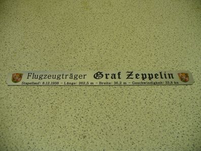 Langes Namensschild für Modellständer - Graf Zeppelin oder Tirpitz (275x25mm)