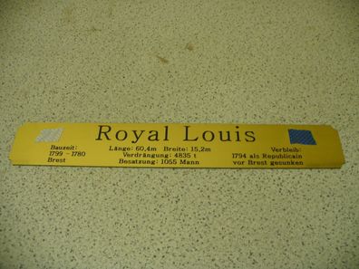 Namensschild für Modellständer mit Daten - Royal Louis