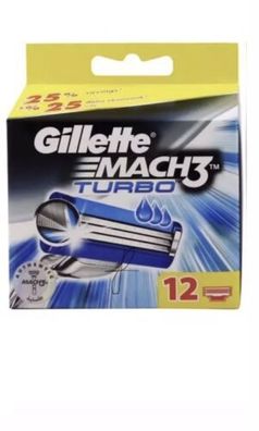 25 Gillette MACH3 Turbo Rasierklingen, Original Klingen im Blister