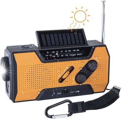 Solar Dynamo Kurbel Radio FM AM, Tragbares Multifunktion Outdoor Novelty Notfall