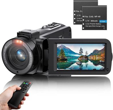 Videokamera Camcorder FHD 1080P 36MP 30FPS Vlogging Kamera für YouTube 3.0´´ Dre