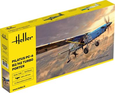 Heller Pilatus PC-6 B2/ H2 Turbo Porter in 1:48 1010304100 Glow2B Bausatz