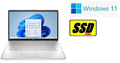 HP Laptop Intel Core i3 silber bis 2TB SSD bis 32GB RAM 17,3" HDMI Windows11