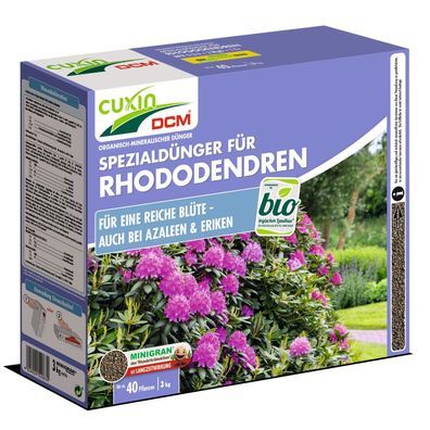 Cuxin DCM Spezialdünger Rhododendren Azaleen Erika Blumendünger Bio 3 kg