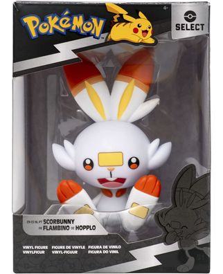 Pokémon Vinyl Figur Hopplo (10cm) Sammelfigur Spielfigur Scorbunny Kanto Select