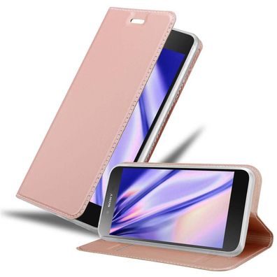 Cadorabo Hülle kompatibel mit Sony Xperia Z5 Premium in CLASSY ROSÉ GOLD - Schutzh...