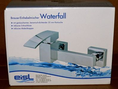Waterfall Duscharmatur Brause Dusche armatur Einhebelmischer Chrom Eisl Designer