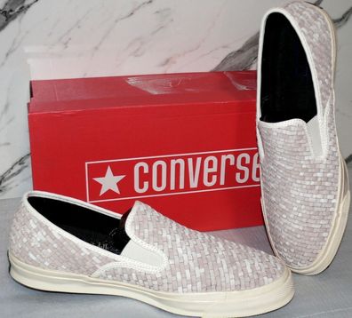 Converse 152247C DECK STAR 67 CC SLIP ON Wild UP Leder Schuhe Sneaker 46,5 Natur