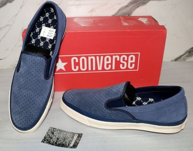 Converse 158661C Deckstar SP SLIP Rau Suede Leder Schuhe Sneaker 45 46,5 Navy