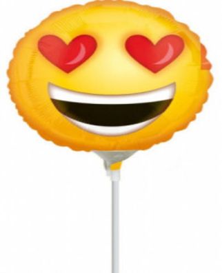 Emoticon Love Mini Folienballon 23 cm