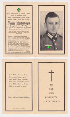 36496 Sterbebild WK2 Obergefreiter Grenadier Regiment gestorben in Russland 1943
