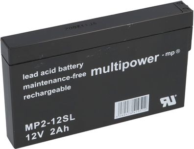 Multipower Blei-Akku MP2-12SL Pb 12V / 2,0Ah