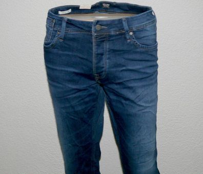 Jack & Jones Tim Leon GE 382 Indigo Herren Jeans Stretch Slim Fit W36 L30 DkBlau