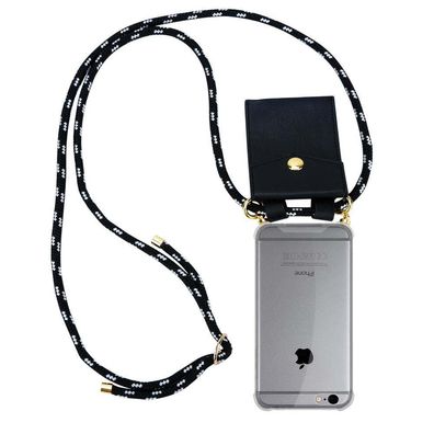 Cadorabo Handy Kette kompatibel mit Apple iPhone 6 / 6S in Schwarz SILBER - Siliko...